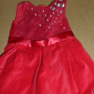 American Girl red velvet party dress GC Xmas gift ?